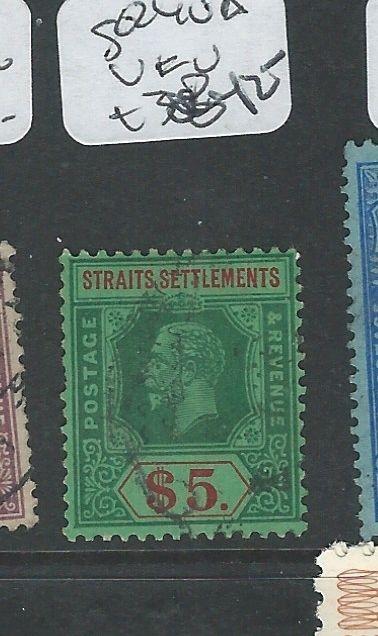 MALAYA STRAITS SETTLEMENTS (P0910B) $5.00    SG 240A    KGV  VFU