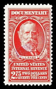 Scott R672 $1.65 1954 Undated Red Revenue Used F-VF NH Cat $55