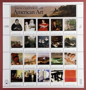 Scott 3236 FOUR CENTURIES OF AMERICAN ART Sheet of 20 US 32¢ Stamps MNH 1998