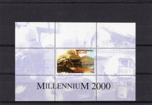 Turkmenistan 1999 MILLENNIUM STEAM TRAINS CONCORDE s/s Perforated Mint (NH)