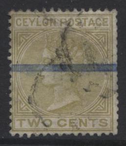 CEYLON -Scott 85 - QV - Definitive Issue -1883-Used -Single 2p Stamp5