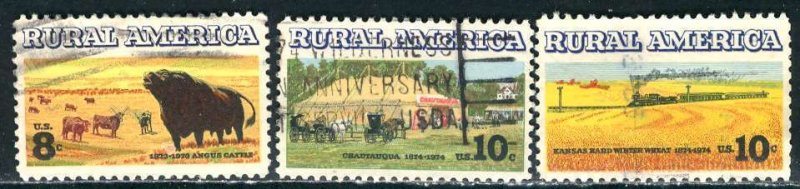 U.S.A.; 1973-74; Sc.# 1504-1506; Used Cpl. Set