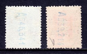 ANDORRA (SPANISH) — SCOTT 8, 9 — 1928 OVERPRINTS — USED — SCV $25