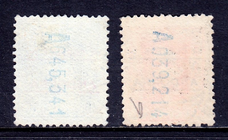 ANDORRA (SPANISH) — SCOTT 8, 9 — 1928 OVERPRINTS — USED — SCV $25