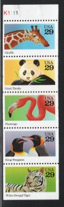 ALLY'S STAMPS US Scott #2709a 29c Wild Animals - Booklet Pane [5] MNH [BP37a_c2]