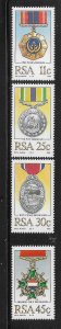 South Africa 1984 Military Medals Sc 642-645 MNH A351