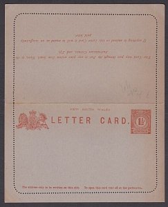 NEW SOUTH WALES 1½d lettercard unused......................................A2124