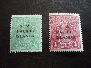 Stamps - N. W. Pacific Islands - Scott# 11-12 - Mint Hinged Part Set of 2 Stamps