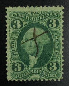 MOMEN: US STAMPS #R18c REVENUE USED LOT #52091