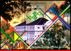 2570 BRAZIL 1996 AMAZON THEATER, CENT., ARCHITECTURE, MI# B101 RHM B-103, MNH