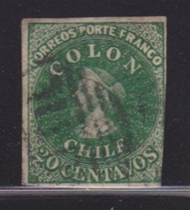 Chile 13 F-VF-used nice color ! cv $ 68 ! see pic !