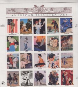 Scott 3502 - American Illustrators. Sheet of 20.  MNH. OG.     #02 3502sh20