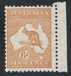 AUSTRALIA 121 MINT NH F-VF, 6p KANGAROO C OF A WMK.