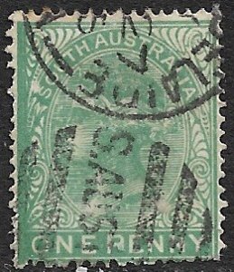 SOUTH AUSTRALIA 1893 QV 1d Green Portrait Issue Sc 97 USED