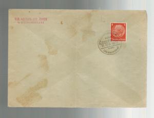 1940 Germany Litzmannstadt Ghetto Cover Aelteste der Juden Cancel and Return