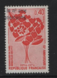 France  #1342  used  1972   blood donors