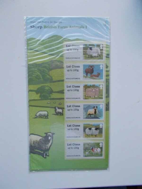 2012 Sheep British Farm Animals I Post & Go Presentation Pack - FS27 No:P&G6 U/M