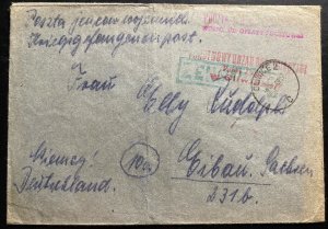 1949 Gliwice Poland Army Post Office Stampless to Eibau Germany