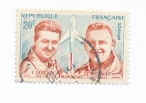 France 1959 Scott 925 used - Pilots Goujon & Rozanoff