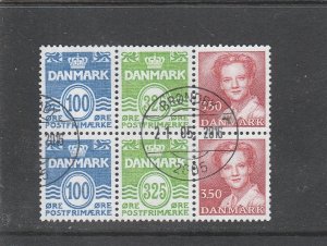 Denmark  Scott#  887a  Used Pane  (1990 Various Designs)