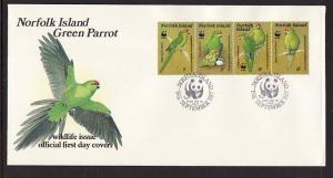 Norfolk Island 421 Parrots U/A FDC