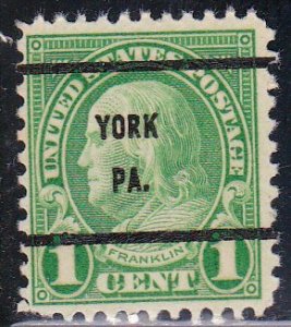 Precancel - York, PA PSS 632-61 - Bureau Issue