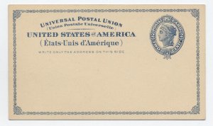 UX6 mint postal card 1879 2ct blue Liberty UPU rate [y8989]