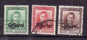 New Zealand-Sc#O72-4- id7-used KGVI Official set-1938-