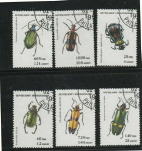 MALAGASY #1216-1222  1994  INSECTS    MINT  VF NH  O.G  CTO