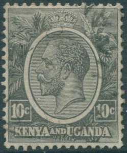 Kenya Uganda and Tanganyika 1922 SG80 10c black KGV #1 FU (amd)
