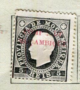 PORTUGUESE COLONIES; MOZAMBIQUE CO. 1892 Luis Optd issue Mint hinged 5r.