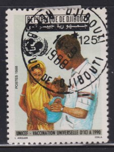 Djibouti 636 UN Universal Immunization Program 1988