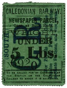 (I.B) Caledonian Railway : Newspaper Parcel (under 5lbs) South 