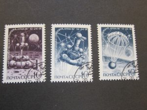 Russia 1970 Sc 3798-800 space CTO set FU