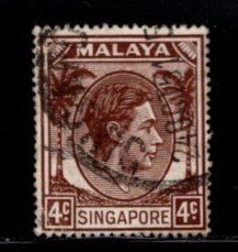 Singapore - #4a King George VI (Perf 18) - Used