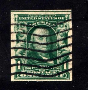 #314 1906 1 CENT FRANKLIN IMPERF⭐⭐⭐⭐⭐