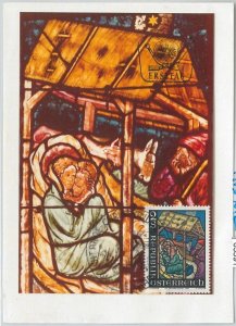 63391 - AUSTRIA - POSTAL HISTORY: MAXIMUM CARD 1973 - ART GLASS WINDOW RELIGION-