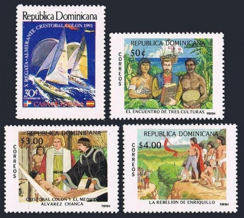 Dominican Rep 1101-1107,MNH.Michel 1639-1642. Discovery of America-500.Regatta