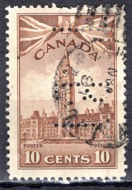 Canada; 1942: Sc. # 257: Used BT Perforated Single Stamp