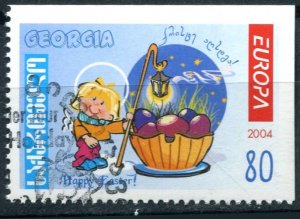 Georgia Sc#341 Used, 80t multi, Europa (C.E.P.T.) 2004 - Holidays (2004)