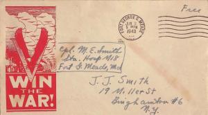 United States Maryland Fort George G. Meade 1943 machine  Win the War Patriotic.