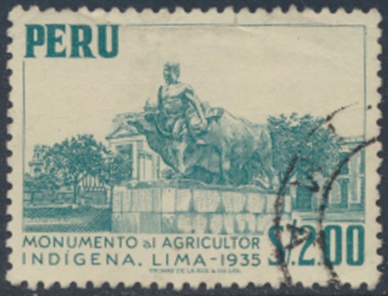 Peru   SC#  466  Used  Farmer   see details & scans