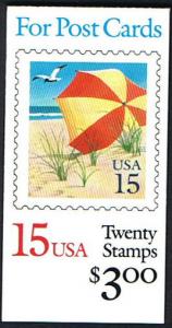 BK170 F-VF MNH Beach Umbrellas Bklt Plate #111111