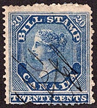 van Dam FB11, perf 12.5, used, Canada, 1864 First Bill Issue