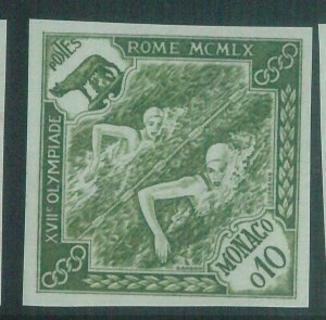 88623c - MONACO - STAMP - 1960 Rome OLYMPIC GAMES imperf N/D  Swimming