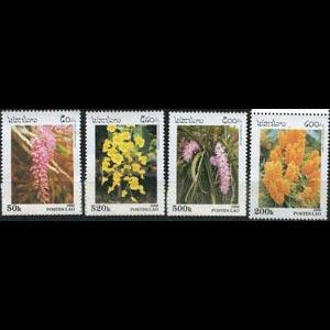 LAOS 1996 - Scott# 1292-5 Flowers Set of 4 NH