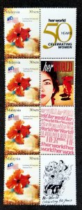 Malaysia 50 Years Anniv Her World 2010 Women Lat Cartoon Comic (stamp) MNH *rare