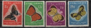 CUBA  C185-C188 MNH BUTTERFLIES