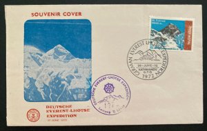 1972 Nepal Mount Everest German Lhotse Expedition First Day Cover FDC