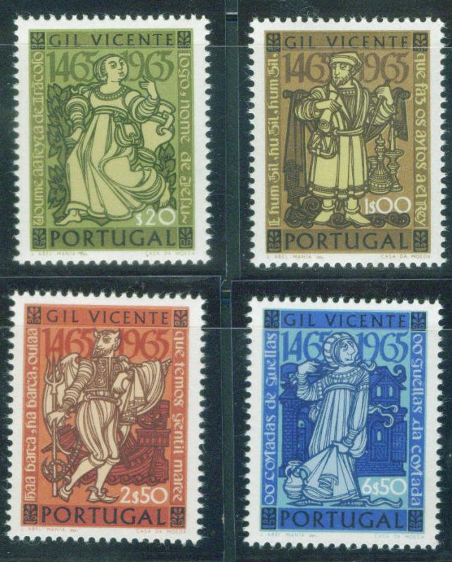 PORTUGAL Scott 964-967 MNH** 1965 Gil Vicente set CV$4.90